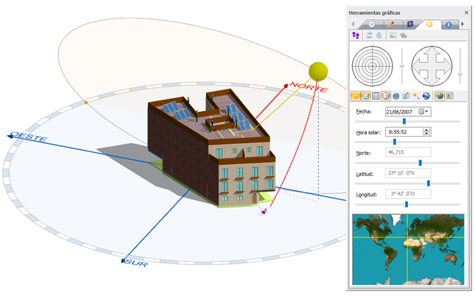 Estudio de sombras en TeKton3D